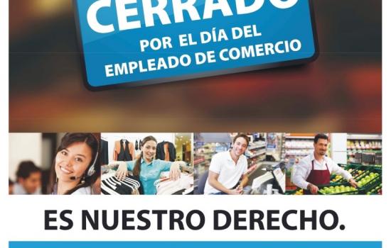 Feriado por el día del Empleado de Comercio